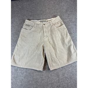 Vintage 90s Y2K Quicksilver Corduroy Shorts Mens 34 Gray Preppy Streetwear Retro